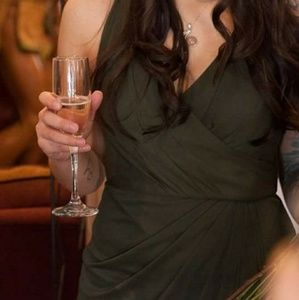 Davids bridal tarragon floor length gown